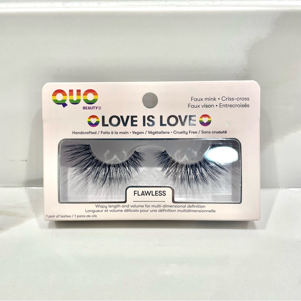 🟠5/$25 NEW Quo Beauty Flawless False Lashes (Faux Mink Criss-Cross)